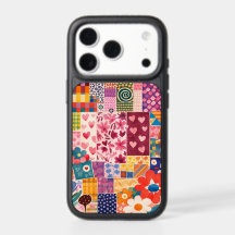 Retro Floral Patchwork iPhone 17 Pro Case