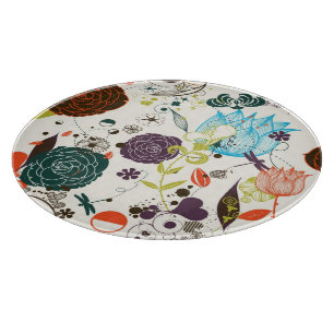 Retro Floral Pattern 2 2 Cutting Board