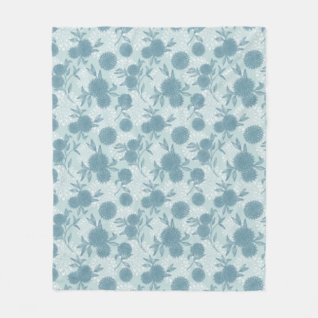 Retro Floral Pattern 2 2 Fleece Blanket (Front)