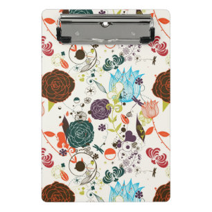 Retro Floral Pattern 2 2 Mini Clipboard