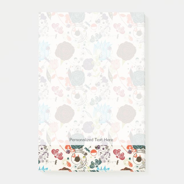 Retro Floral Pattern 2 2 Post-it Notes (Front)