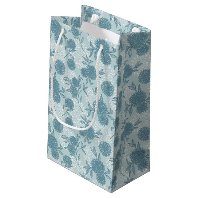 Retro Floral Pattern 2 2 Small Gift Bag (Back Angled)