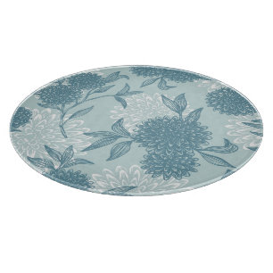 Retro Floral Pattern 2 3 Cutting Board