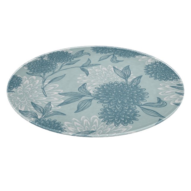 Retro Floral Pattern 2 3 Cutting Board (Corner)
