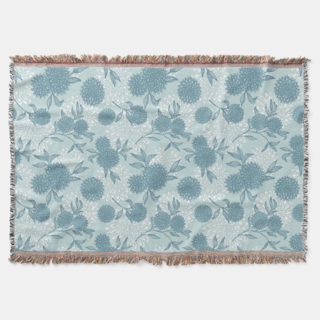 Retro Floral Pattern 2 3 Throw Blanket (Front)