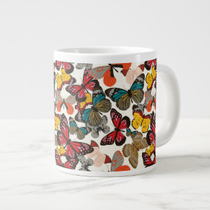 Retro floral pattern 2 large coffee mug