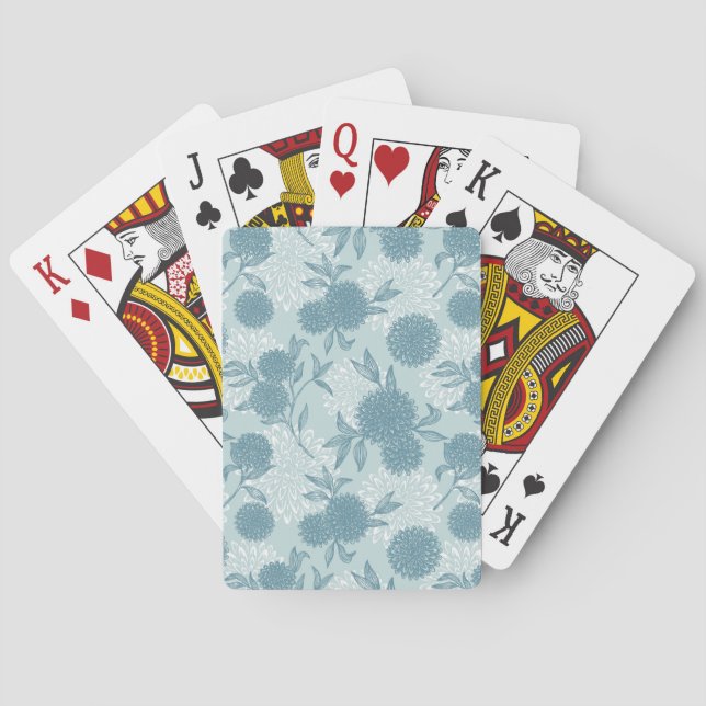 Retro Floral Pattern 2 Playing Cards (Back)