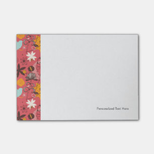 Retro floral pattern 2 post-it notes