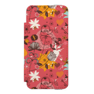 Retro floral pattern 7 incipio watson™ iPhone 5 wallet case