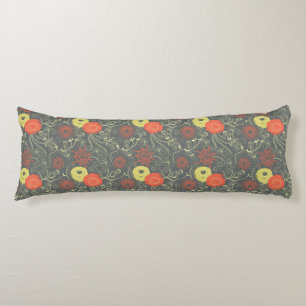 Retro floral pattern body cushion