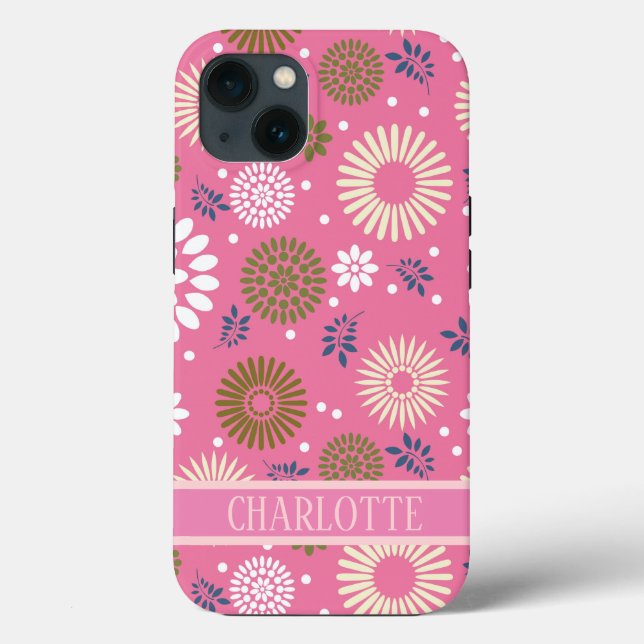 Retro Floral Pattern Case-Mate iPhone Case (Back)