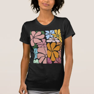Retro Floral Pattern – Colourful Vintage Flower T-Shirt