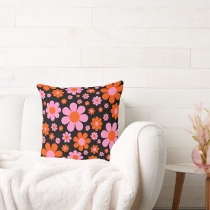 Retro Floral Pattern Cushion