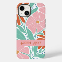 Retro Floral Pattern Custom Name