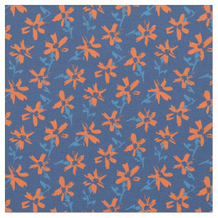 Retro floral pattern in boho style. Abstract Daisy Fabric