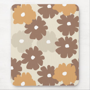 Retro floral pattern mouse mat