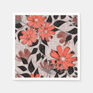 Retro floral pattern. napkin