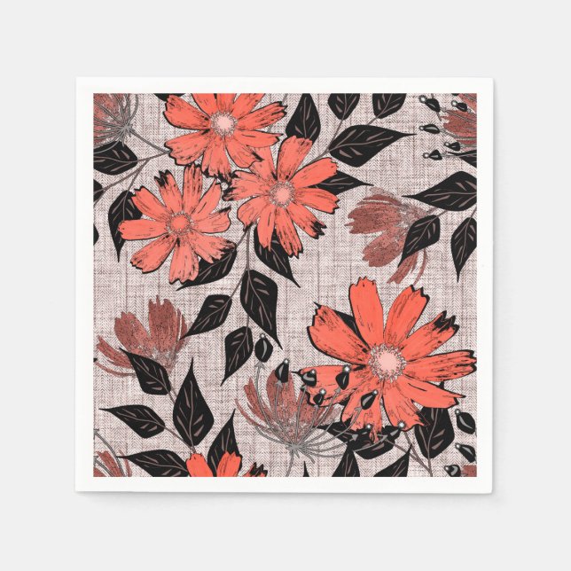 Retro floral pattern. napkin (Front)