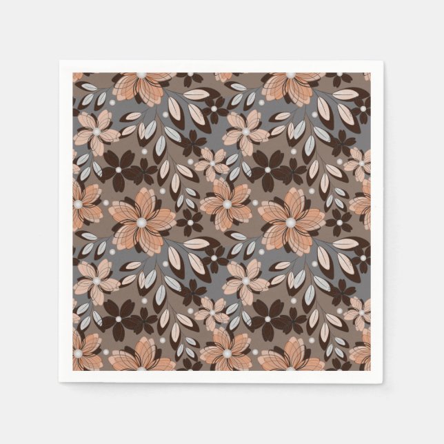 Retro floral pattern. napkin (Front)
