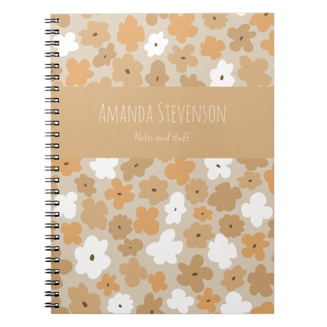 Retro floral pattern  notebook (Front)
