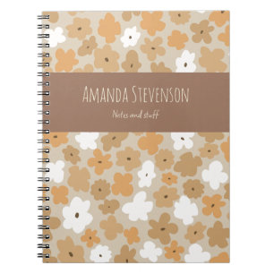 Retro floral pattern notebook