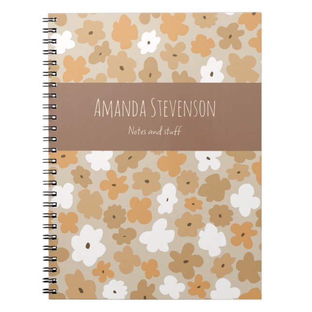 Retro floral pattern  notebook (Front)