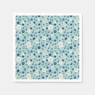 Retro floral pattern with daisies. napkin