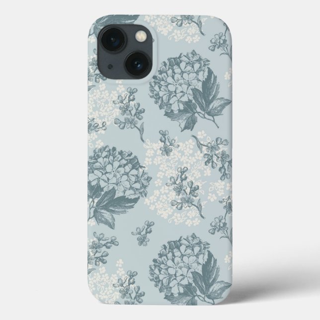 Retro floral pattern with viburnum flowers Case-Mate iPhone case (Back)