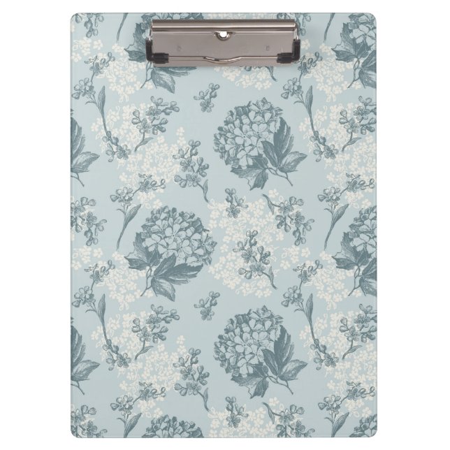 Retro floral pattern with viburnum flowers clipboard (Front)