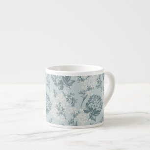 Retro floral pattern with viburnum flowers espresso cup