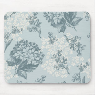 Retro floral pattern with viburnum flowers mouse mat