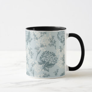 Retro floral pattern with viburnum flowers mug