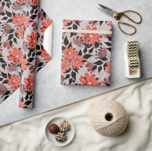 Retro floral pattern. wrapping paper