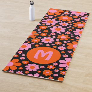 Retro Floral Personalised  Yoga Mat