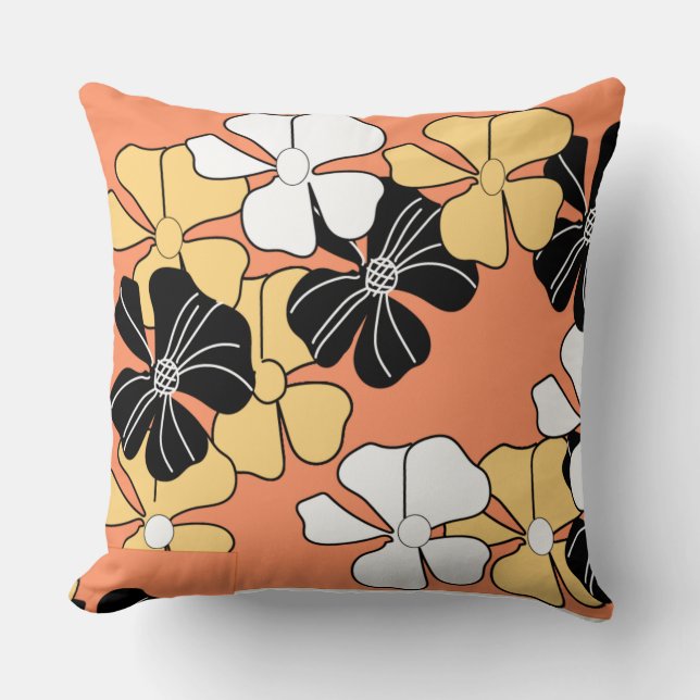 Retro Floral Pillow (Front)
