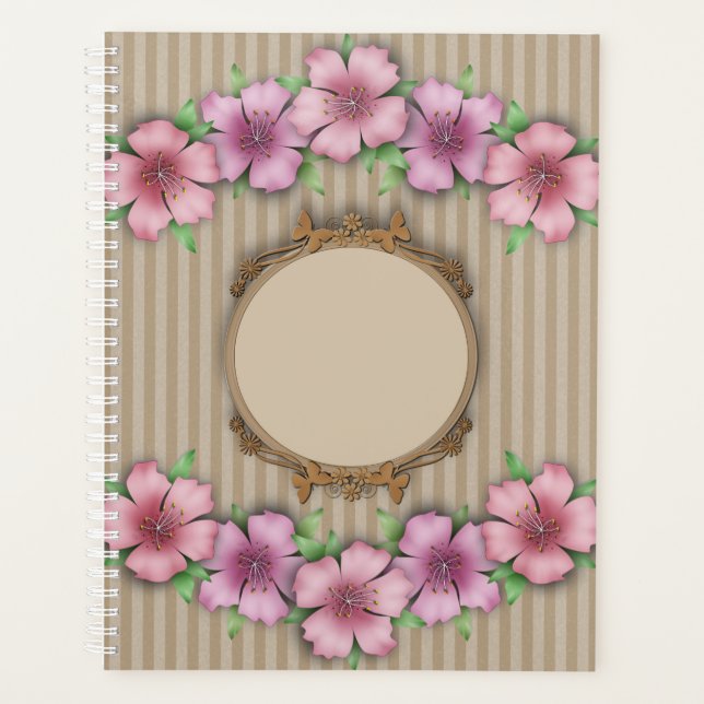 Retro , floral planner (Front)