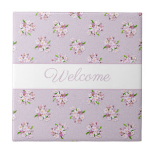 retro floral pretty pattern tile