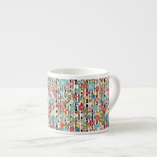 Retro, floral retro espresso cup