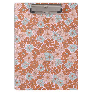 Retro Floral Seamless Pattern Clipboard