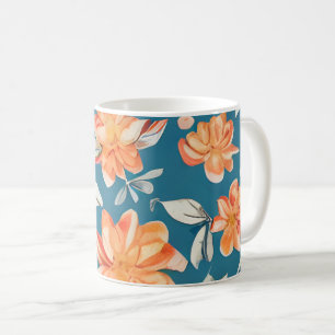 Retro Floral Seamless Pattern Coffee Mug