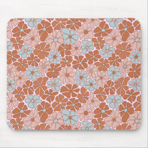 Retro Floral Seamless Pattern Mouse Mat