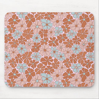 Retro Floral Seamless Pattern Mouse Mat