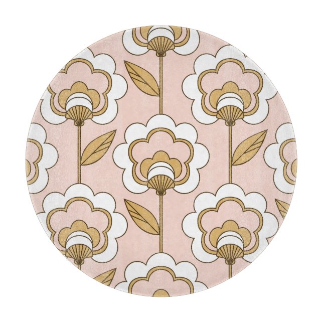 Retro floral: seamless vintage pattern. cutting board (Front)