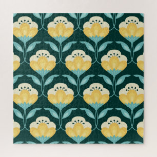 Retro Floral Seamless Vintage Pattern Jigsaw Puzzle