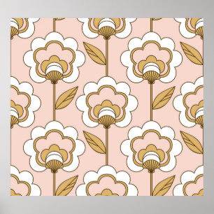 Retro floral: seamless vintage pattern. poster