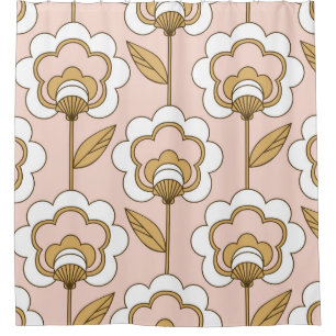 Retro floral: seamless vintage pattern. shower curtain