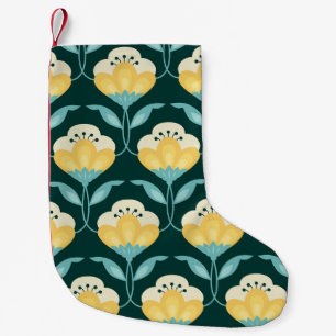 Retro Floral Seamless Vintage Pattern Small Christmas Stocking