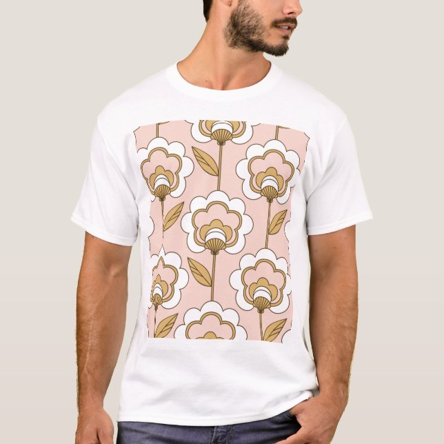 Retro floral: seamless vintage pattern. T-Shirt (Front)