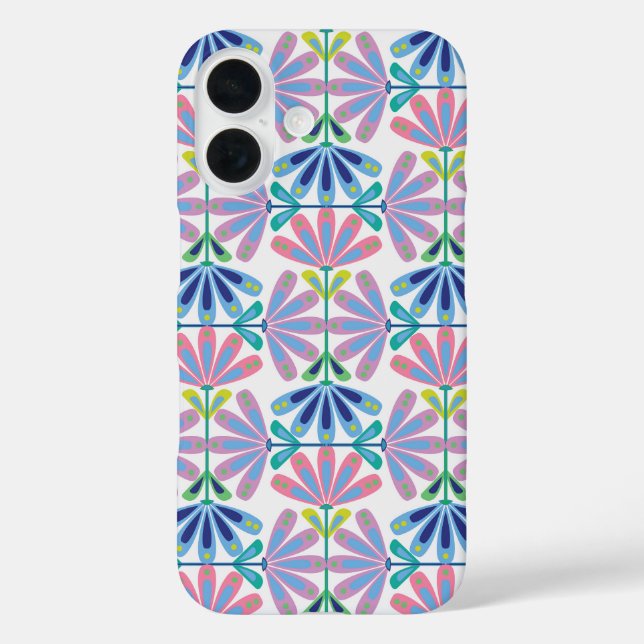 Retro Floral Series Half-drop Case-Mate iPhone Case (Back)