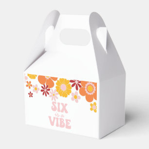 Retro Floral Six is a Vibe Groovy 6th birthday Favour Box